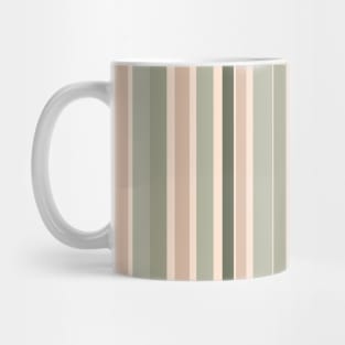 Color Block Stripes Beige and Green Mug